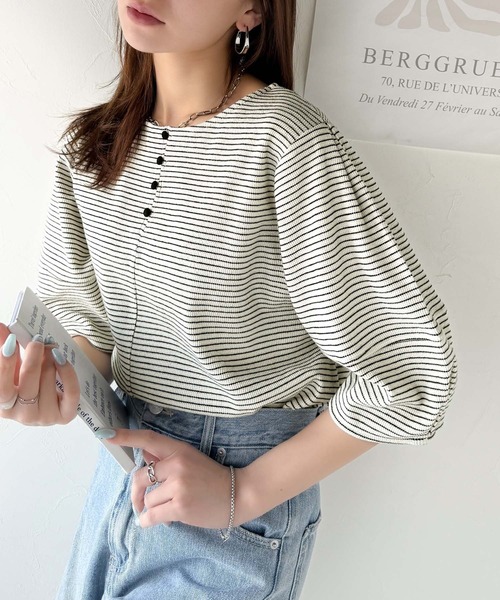 「classicalelf」 半袖カットソー LARGE ブルー レディース