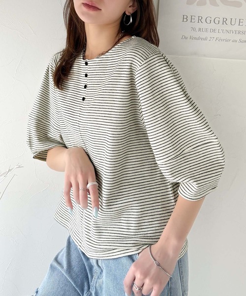「classicalelf」 半袖カットソー LARGE ブルー レディース