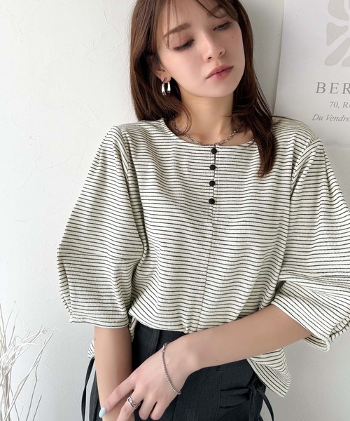 「classicalelf」 半袖カットソー LARGE ブルー レディース