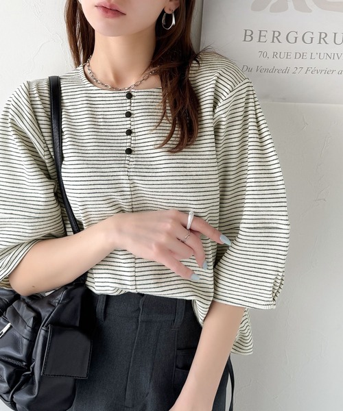 「classicalelf」 半袖カットソー LARGE ブルー レディース