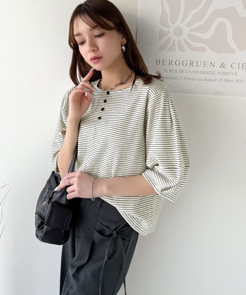「classicalelf」 半袖カットソー LARGE ブルー レディース