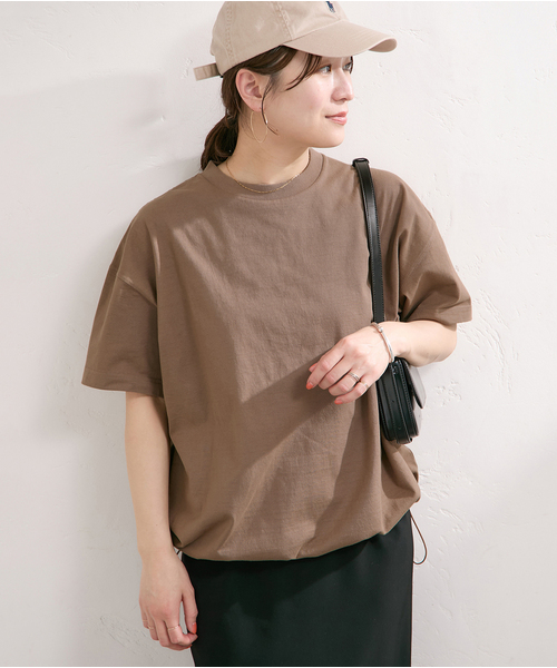 Roku Rurō シャーリング 半袖 Tシャツ ブラウン JOURNAL STANDARD（ジャーナルスタンダード） tシャツ 半袖 「追加6