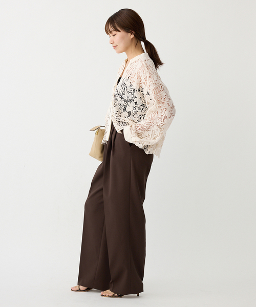 IENA（イエナ） ブラウス シャツ フラワーレースシャツ レディース