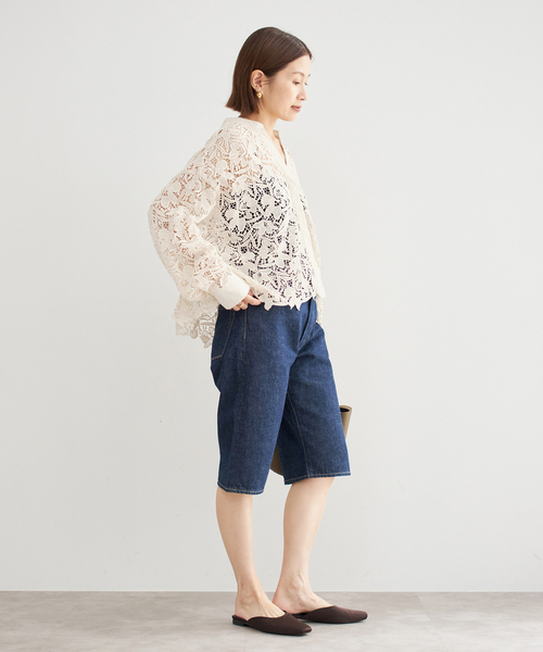 IENA（イエナ） ブラウス シャツ フラワーレースシャツ レディース