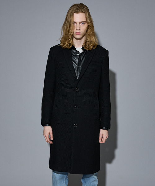 5351 POUR LES HOMMES チェスターコート コート 「25A/W」尾州産