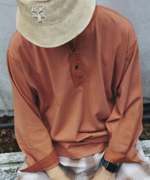tシャツ ガーメントダイ スリーピング ヘンリーネック Tシャツ メンズ | JOURNAL STANDARD relume | 16