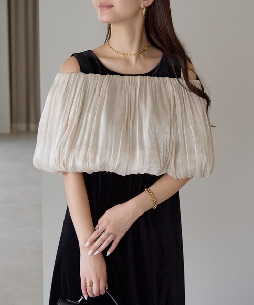 PREFERIR（プレフェリール） ドレス バルーンスヌード＆ベロア