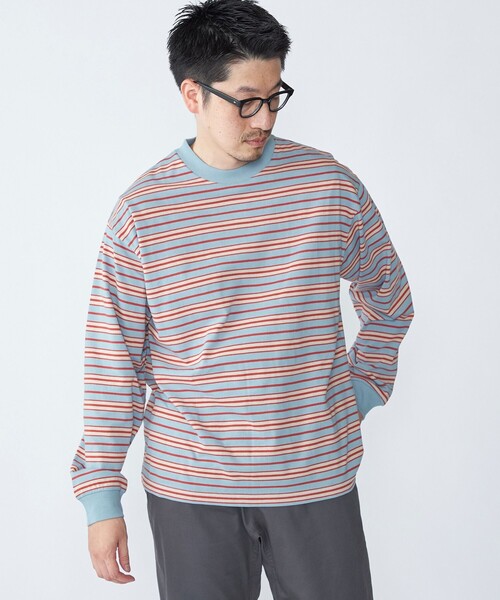 お得！美品　定価4万9000円マルジェラ ロングスリーブ ボーダーシャツ SHIPS（シップス） tシャツ 「SHIPS別注」AIRTOWNE: マルチ ボーダー