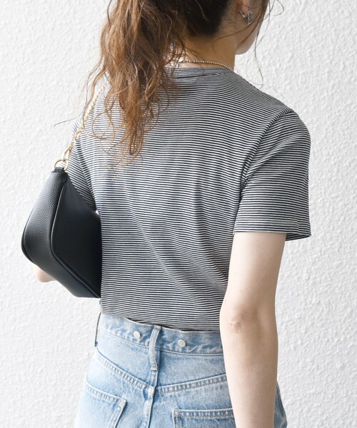 「PETIT BATEAU」 半袖Tシャツ「SHIPS anyコラボ」 ONE SIZE ダークブルー レディース_画像4