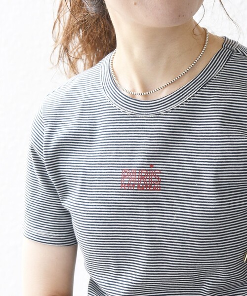 「PETIT BATEAU」 半袖Tシャツ「SHIPS anyコラボ」 ONE SIZE ダークブルー レディース_画像6