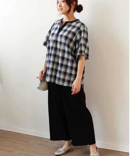 「MB mint breeze」 半袖ブラウス 3L オフホワイト レディース_画像6