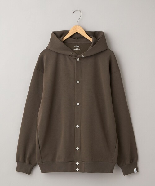 coen（コーエン） パーカー クリーンプラススウェットスナップボタン