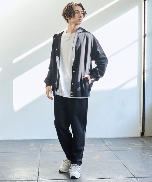 coen（コーエン） パーカー クリーンプラススウェットスナップボタン