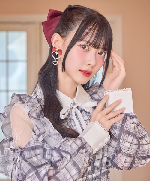 ROJITA ワンピース 花柄チェックミニワンピース : ZOZOTOWN