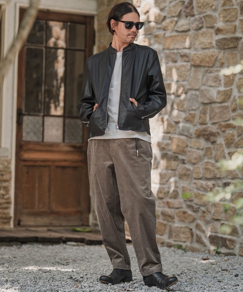 CAMBIO（カンビオ） ベルト mko13177-Edge Buckle Leather Belt レザー