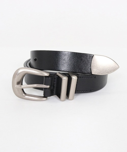 CAMBIO（カンビオ） ベルト mko13177-Edge Buckle Leather Belt レザー