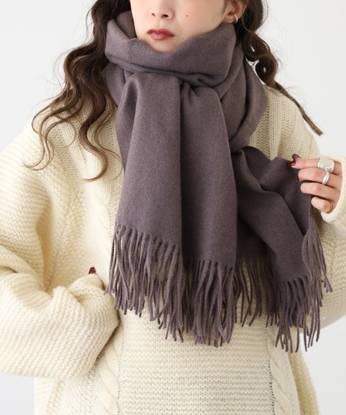 FUNALIVE（ファンアライブ） ストール マフラー ふわふわ無地ストール
