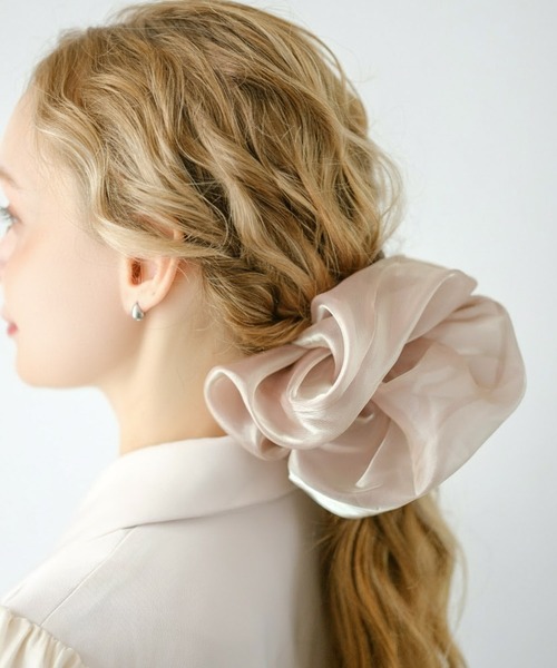 Lady Rora シュシュ シフォン 光沢 ビック シュシュ : ZOZOTOWN Yahoo