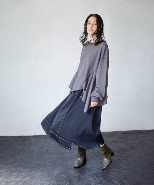 「OSMOSIS」 「loaf」スウェットカットソー ONE SIZE アイボリー レディース_画像2