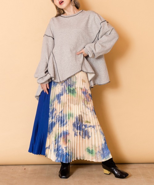 「OSMOSIS」 「loaf」スウェットカットソー ONE SIZE アイボリー レディース_画像6