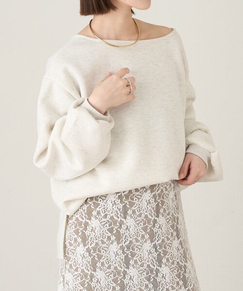 Omekashi（オメカシ） トレーナー スウェット ルーズVネックスウェット