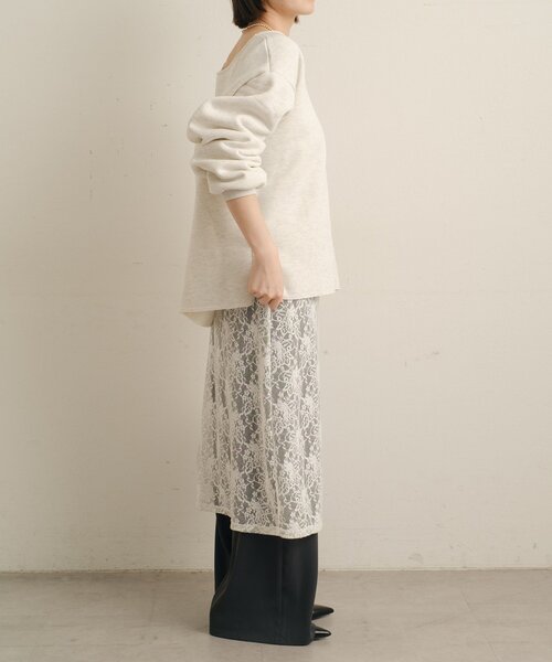 Omekashi（オメカシ） トレーナー スウェット ルーズVネックスウェット