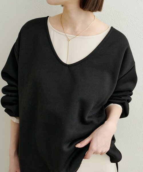 Omekashi（オメカシ） トレーナー スウェット ルーズVネックスウェット