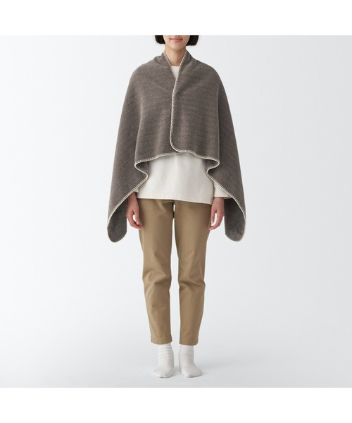 無印良品（MUJI） ブランケット 両面使いシェニールブランケット 80