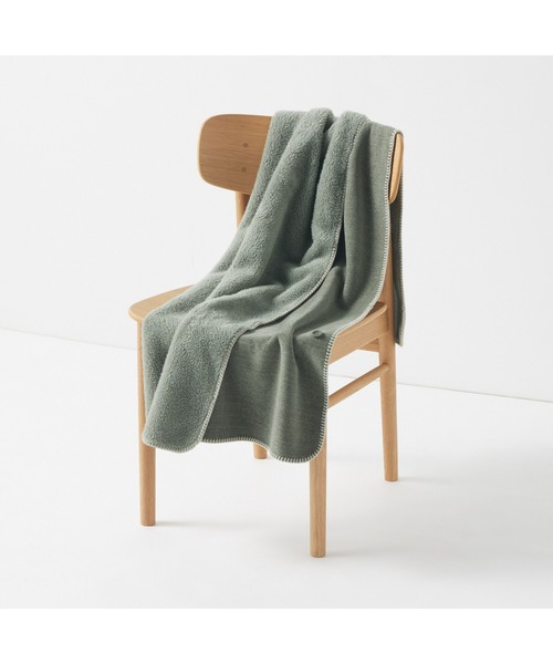 無印良品（MUJI） ブランケット 両面使いシェニールブランケット 80