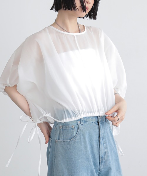 「for/c」 半袖ブラウス M ブラック レディース_画像2