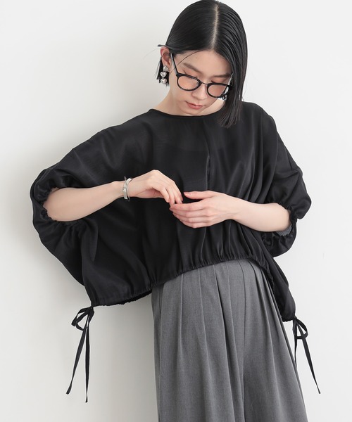 「for/c」 半袖ブラウス M ブラック レディース_画像9