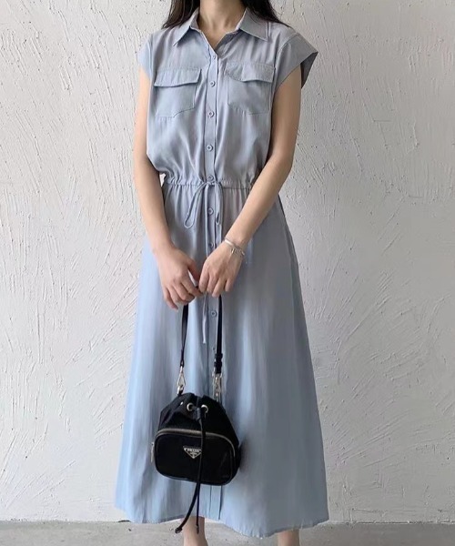 「a lot of love」 ノースリーブワンピース FREE ブラック レディース_画像4