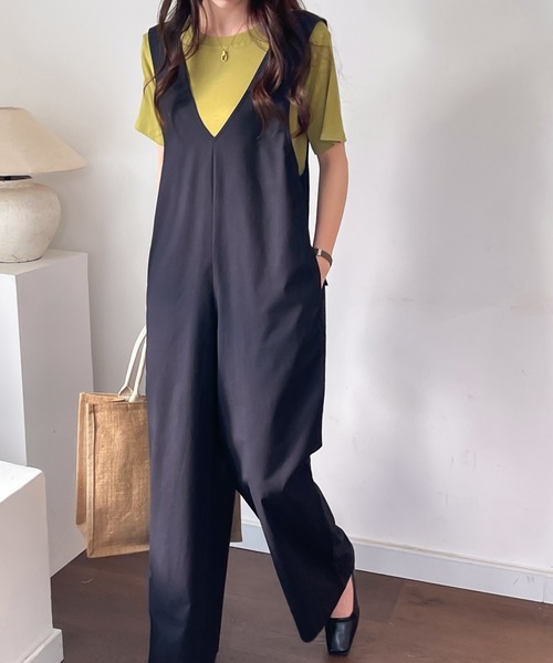 「ABITOKYO」 オーバーオール M ブラック レディース_画像2