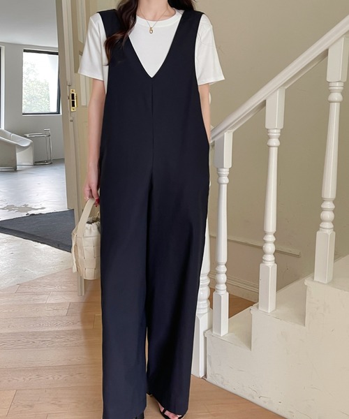 「ABITOKYO」 オーバーオール M ブラック レディース_画像3