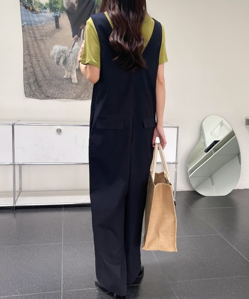 「ABITOKYO」 オーバーオール M ブラック レディース_画像5