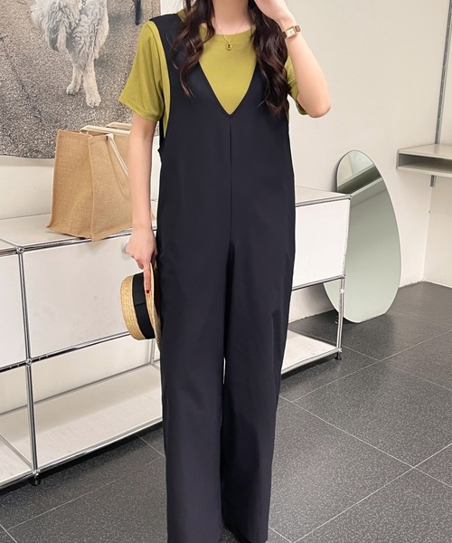 「ABITOKYO」 オーバーオール M ブラック レディース_画像6