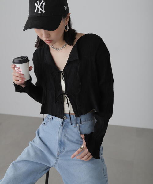 「FREE'S MART」 長袖ブラウス FREE オレンジ レディース_画像3