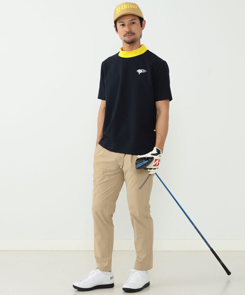 「BEAMS GOLF」 半袖Tシャツ X-LARGE ネイビー メンズの画像