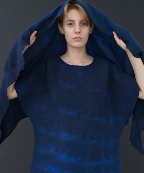 「Plantation」 半袖ブラウス M size ネイビー レディース_画像7