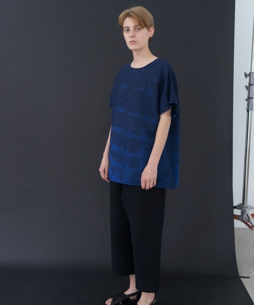 「Plantation」 半袖ブラウス M size ネイビー レディース_画像10