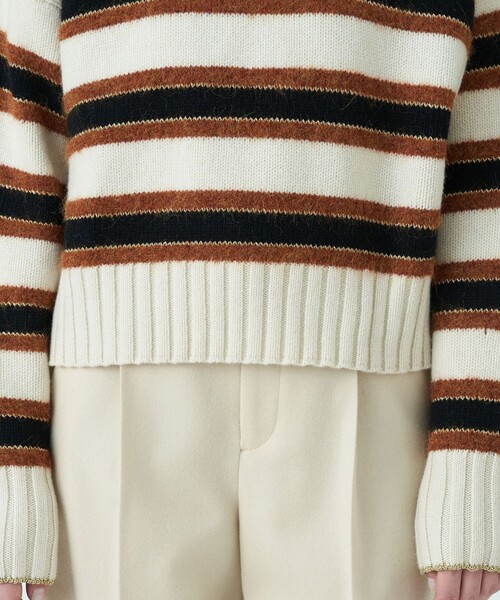 MACPHEE（マカフィー） 長袖ニット S ネイビー レディース : ZOZOTOWN