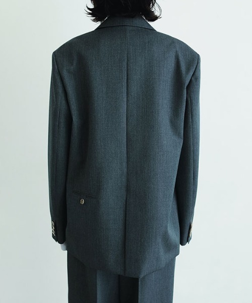 ジャケット・アウター sante by etre tokyo SANTEウエストシェイプノーカラージャケット(S GREY): アウター