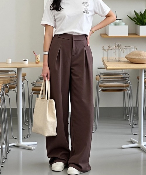 ひめ出品のご案内 GU公式 | タックワイドパンツ+EC(丈長め80.0cm)