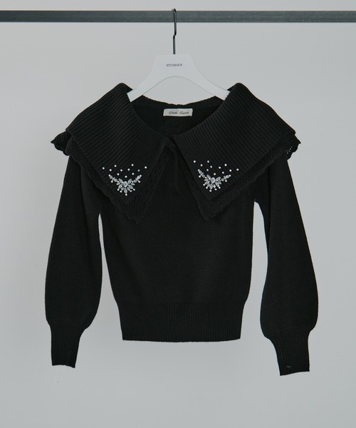 tanakadaisuke オフショルビジューニット タナカダイスケ tanakadaisuke（タナカダイスケ） ニット セーター 「tanakadaisuke