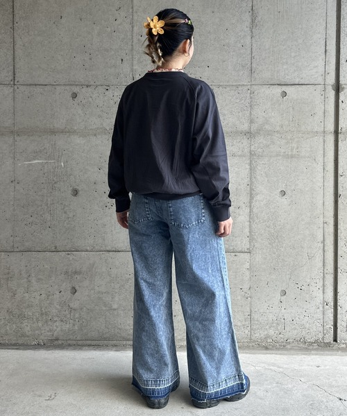 「BIG FIELD」 デニムパンツ 160cm ブルー レディース_画像4