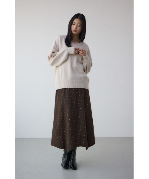 AZUL BY MOUSSY（アズールバイマウジー） ロング スカート ドット柄