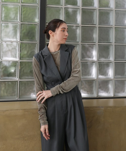 Me☆Me　dulcamara ジャケット　オーバーオールセット select MOCA（セレクトモカ） オーバーオール FREE ブラック