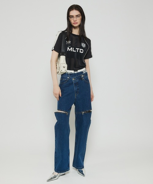 【極美品】MAISON SPECIAL ワイドデニムパンツ ブラック 36サイズ MAISON SPECIAL（メゾンスペシャル） デニムパンツ 36 ブラック