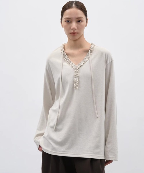 EIGHTHMONTH tシャツ フリルライントップス EM25a173「EIGHTHMONTH