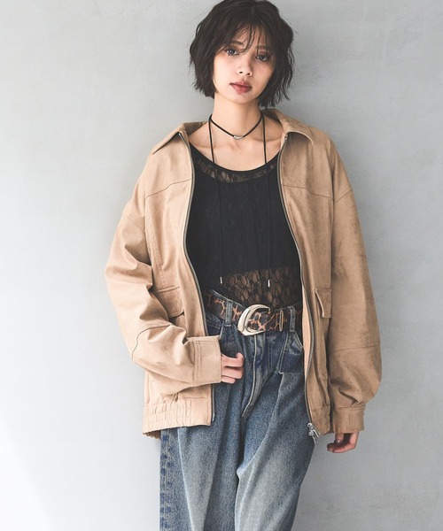 レザーブルゾン ページボーイ アウター 美品 ページボーイ anui 